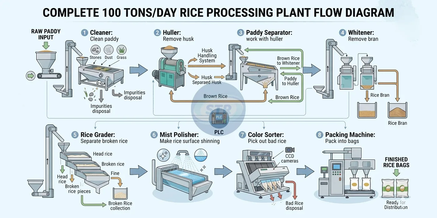 commercial complete rice mill plant processing equipment processing effect