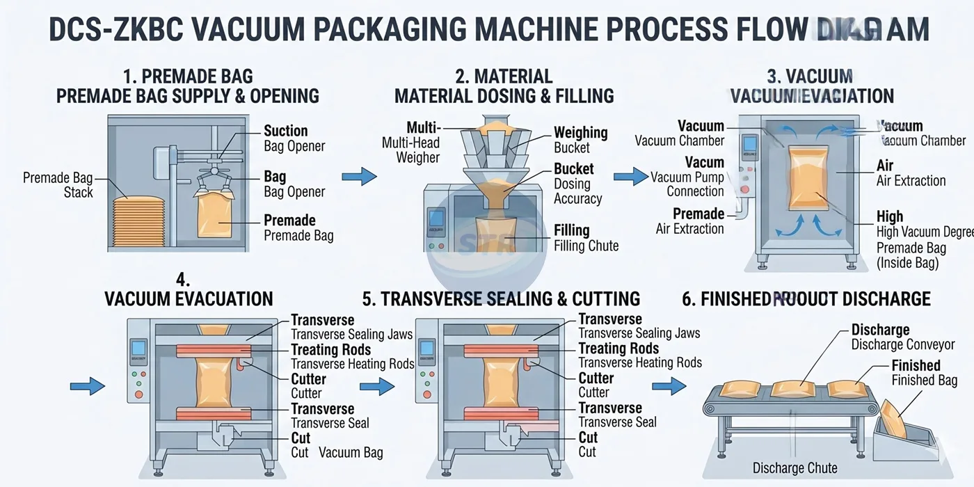 commercial dcs-zk rice vacuum packing machine processing equipment processing effect